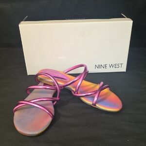 NWB Nine West Women's Multicolor Strappy Sandals #5